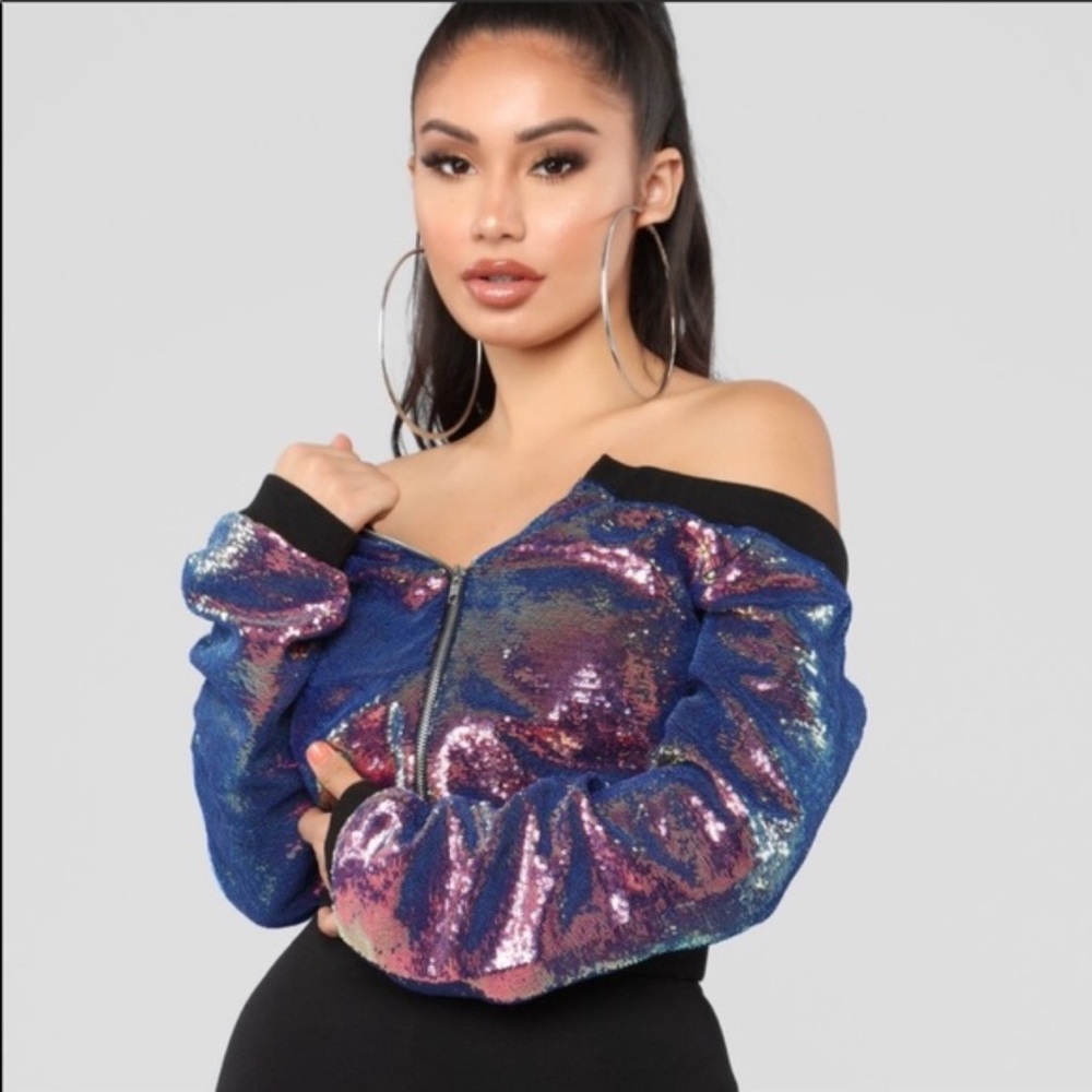 Fashion Nova sparkly sweatshirt.